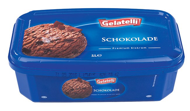Lidl/ Gelatelli Schokolade Premium Eiskrem (Foto: Stiftung Warentest)