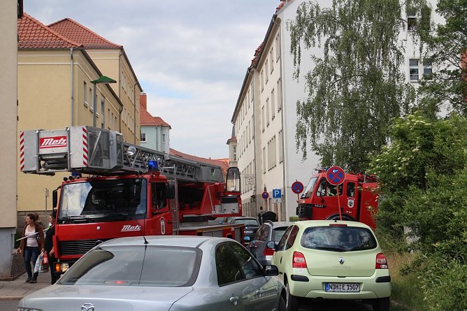 Falscher Alarm in der Nordh&auml;user Predigerstra&szlig;e (Foto: Angelo Glashagel)
