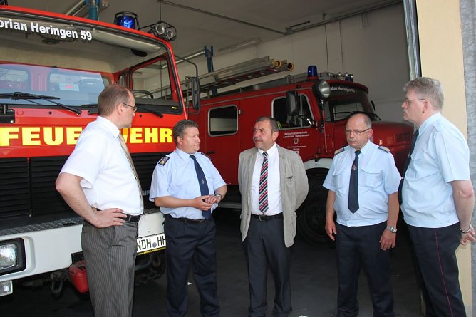 Eine Station war auch die Feuerwehr Heringens (Foto: Jessica Pieper)