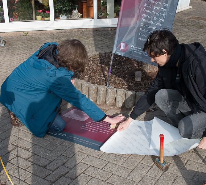 Aktionen des Vereins zur Erinnerung an die Todesm&auml;rsche (Foto: KZ-Gedenkst&auml;tte Mittelbau-Dora )