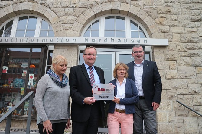 v.l.: Hannelore Haase, Matthias Wagener, Birgit Adam und Stefan N&uuml;&szlig;le (Foto: Angelo Glashagel)