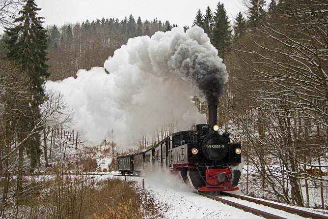 Unter Dampf - zum Advent gehts mit dem Sonderzug nach Quedlinburg und Ilfeld (Foto: IG HSB e.V.)