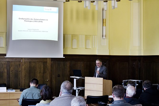 Vertreter von Kommunen, Verb&auml;nden und Beh&ouml;rden sprachen &uuml;ber den Schutz des Naturparks S&uuml;dharz (Foto: Andr&eacute; Richter)