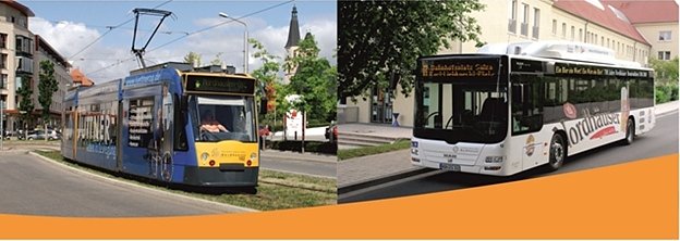 Mit Bus und Bahn unterwegs (Foto: Verkehrsbetriebe Nordhausen)