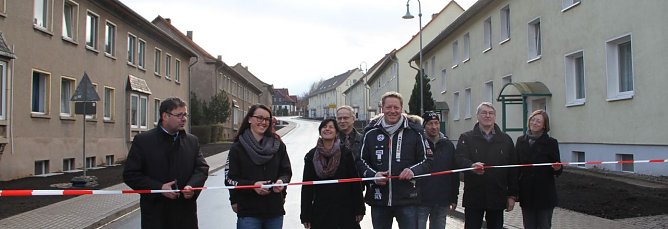 Sie ist er&ouml;ffnet - die Naumannstra&szlig;e in Bleicherode (Foto: Angelo Glashagel)