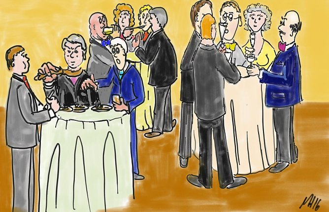 B&uuml;hnenball-Geplauder (Foto: Martin H&ouml;fer)