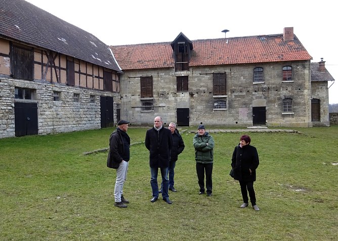 Auf der Burg Lohra  Dr. Bert Ludwig (Verein Offene H&auml;user); BM Gro&szlig;lohra Siegfried Sch&auml;fer (Foto: Pressestelle Landratsamt)