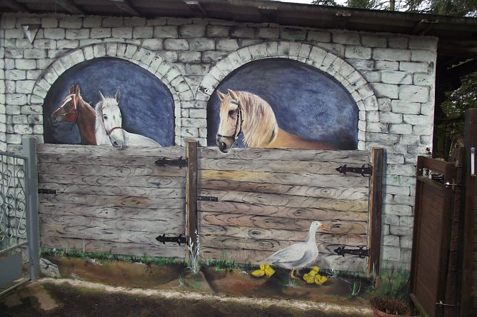 Wundersch&ouml;ne Wandbemalungen im heimischen Anwesen (Foto: Kurt Frank)