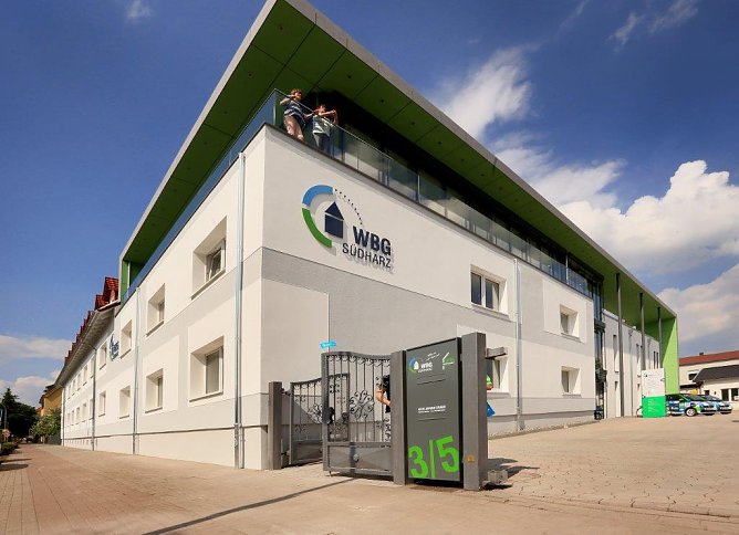 Die Geschäftsstelle der WBG heute (Foto: Wohnungsbaugenossenschaft Südharz) Die Geschäftsstelle der WBG heute (Foto: Wohnungsbaugenossenschaft Südharz)