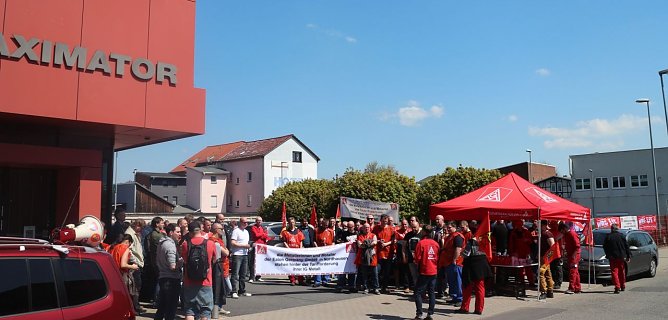 Auftakt zum Arbeitskampf der IG Metall in Nordhausen (Foto: Angelo Glashagel)