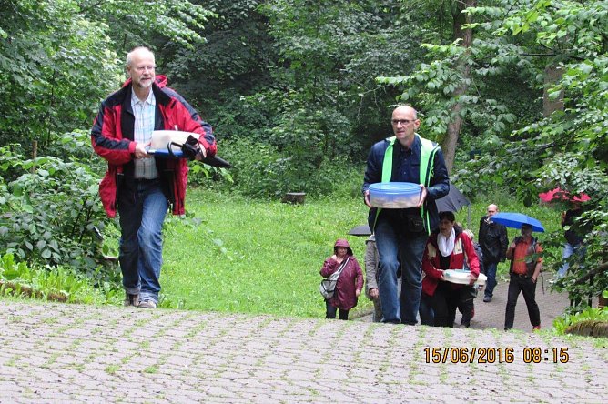 Die Mitarbeiter des Nordh&auml;user Sozialgerichts gingen bei Ilfeld auf Wanderschaft (Foto: Lydia Schubert)