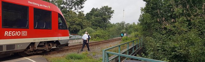 Zug musste anhalten (Foto: nnz)