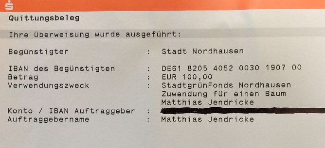 Jendricke: "habe der Stadt gerne eine Zuwendung f&uuml;r eine Baumpflanzaktion gegeben" (Foto: Matthias Jendricke)