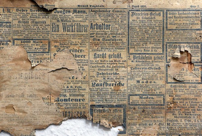 Zeitung gefunden (Foto: SHK)