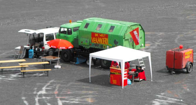 Wahlkampf der jungen Linken (Foto: OS)