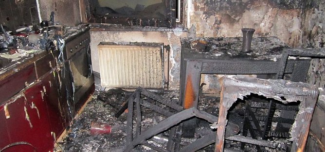 Hier war das Feuer ausgebrochen (Foto: nnz)