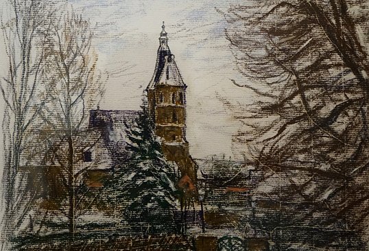 Blasii-Kirche im Winter, G&uuml;nter Groh (Foto: Kunsthaus Meyenburg)