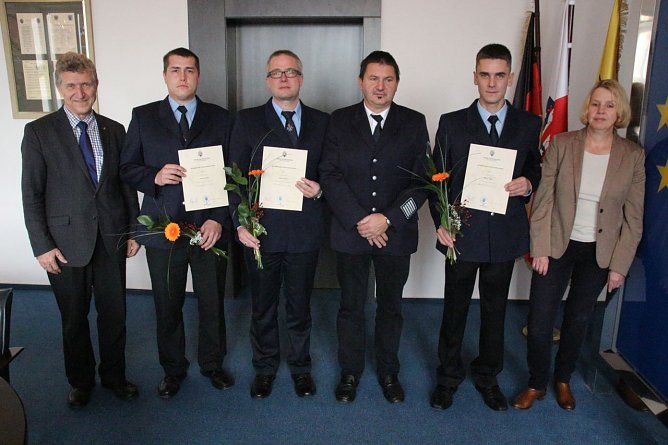 Drei neue Kollegen f&uuml;r die Berufsfeuerwehr (Foto: Pressestelle Stadt Nordhausen)