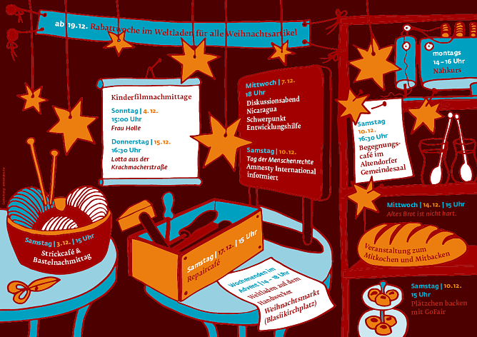 Aktionen im Weltladen im Dezember (Foto: Schrankenlos e.V.)