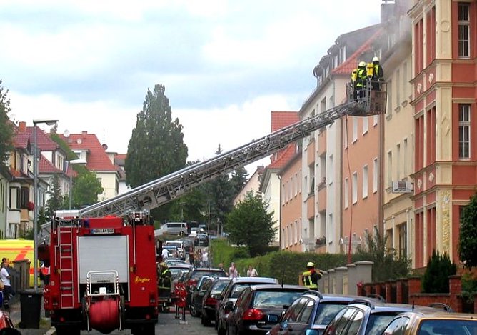 Brand in Nordhausen (Foto: Grabe)