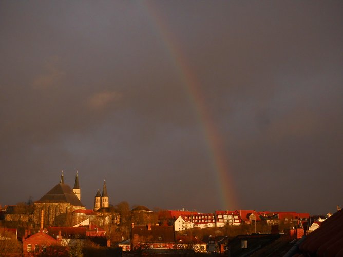 Regenbogen &uuml;ber Nordhausen (Foto: Bernd Thielbeer)