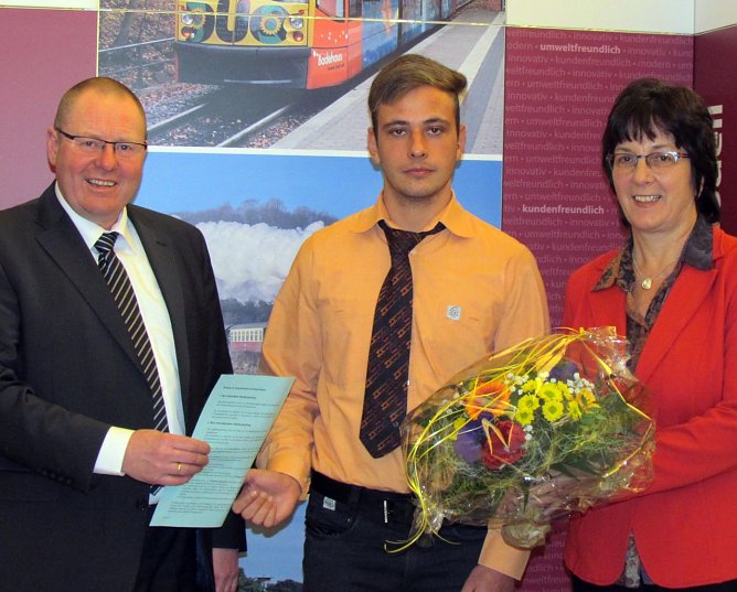 Ausbildung bestanden (Foto: Franziska Bernsdorf (Stadtwerke Nordhausen))