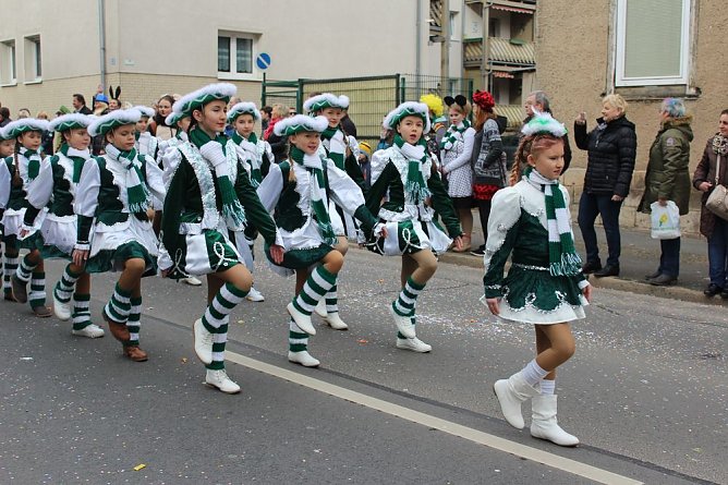 N&auml;rrinnen und Narren ziehen durch die Stadt (2) (Foto: Karl-Heinz Herrmann)