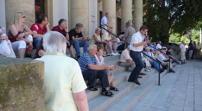 Die LINKE im Wahlkampf (Foto: nnz)