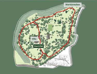 Anspruchsvolle Strecke am Hang - Hohenrode l&auml;dt zum ersten 1. Siesmayer Gedenklauf (Foto: F&ouml;rderverein Park Hohenrode)