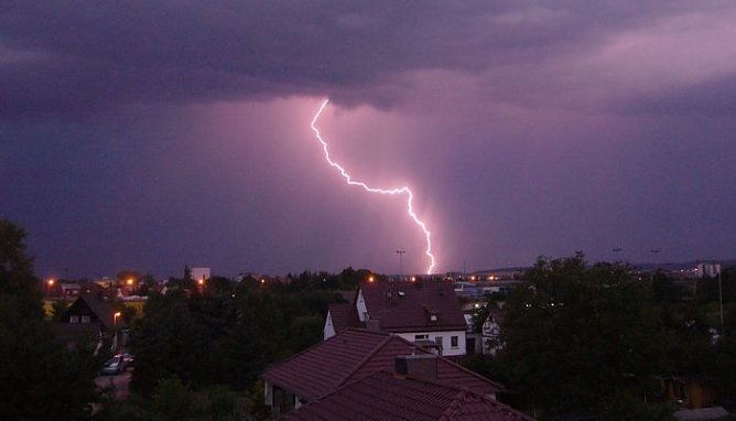Blitz eingeschlagen (Foto: T. M&ouml;ller)