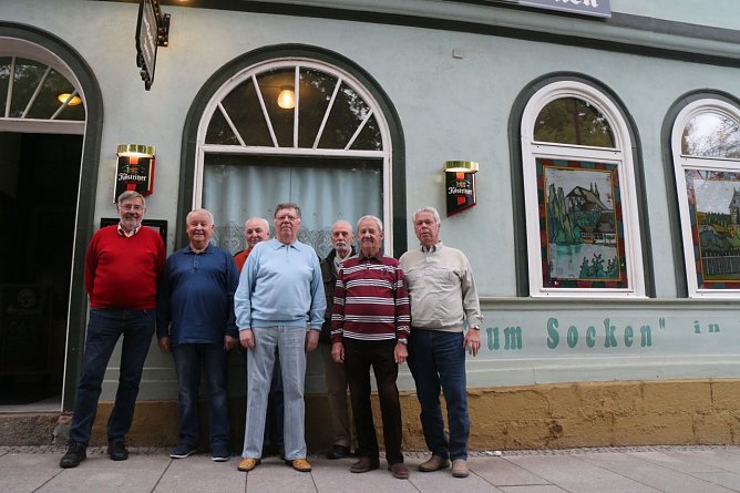 v.l.: Hansi Buchhardt, Peter Frank Fiedler, Wilfried Jacobssohn, Werner Siebert, Siegfried Schulze, Paul Wiederhold und Willi Krenzke (Foto: Angelo Glashagel)