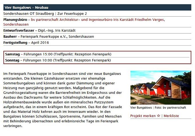 Wir sind dabei � Tag der Architektur 2017 (Foto: Ferienpark Feuerkuppe)