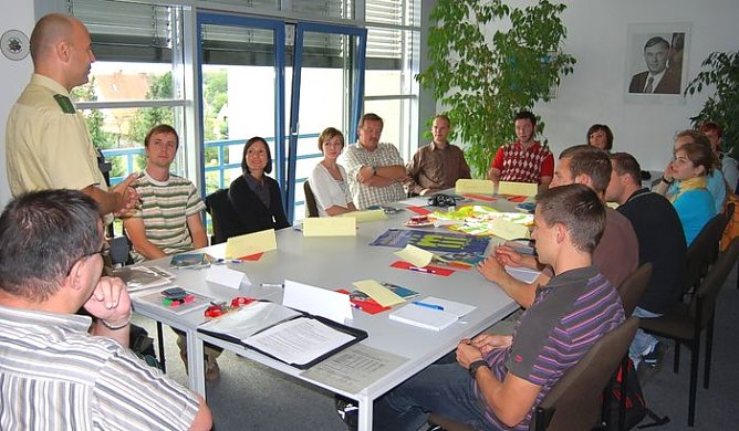 Zu Gast bei der Polizei (Foto: privat)