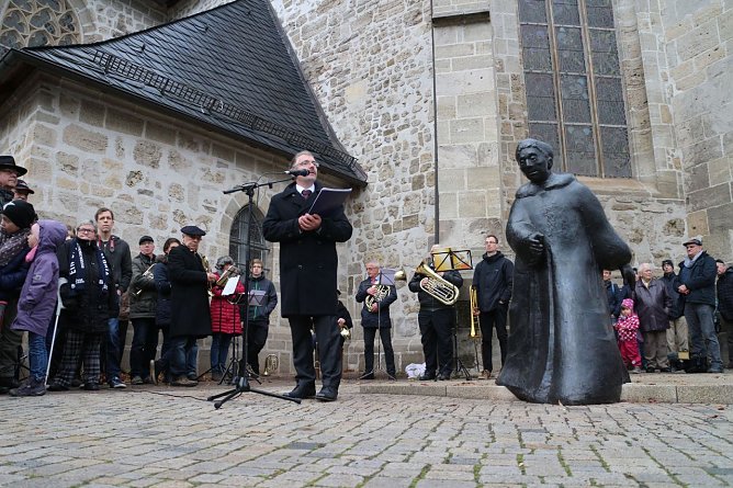 Superintendent Andreas Schwarze: Luther vom Sockel geholt und auf Augenh&ouml;he gebracht (Foto: Angelo Glashagel)