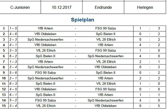 C-Junioren ermittelten Hallenmeister (Foto: NTKFA)