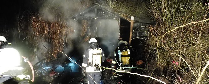 Laubenbrand in der Blum-Stra&szlig;e (Foto: S. Tetzel)