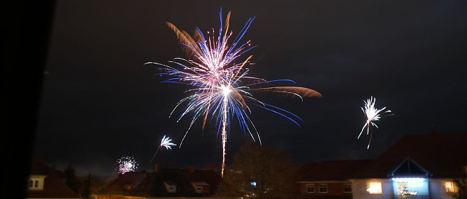 Kurz nach 0.00 Uhr &uuml;ber Nordhausen (Foto: nnz)