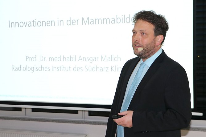 Prof. Dr. Ansgar Malich stellte neue Methoden der Brustkrebsdiagnostik vor (Foto: S&uuml;dharz Klinikum Nordhausen gGmbH)