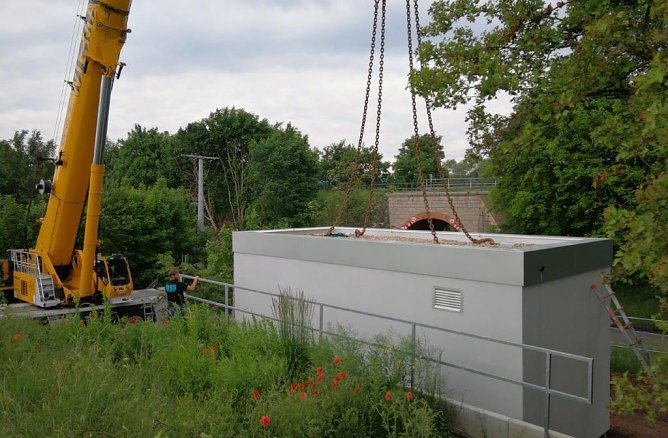 Polizei im Einsatz (Foto: Wasserverband Nordhausen)