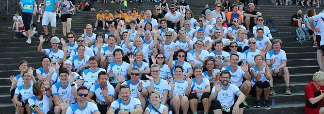 Team des S&uuml;dharz Klinikums beim Unternehmenslauf in Erfurt (Foto: privat)