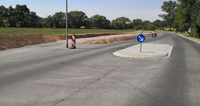 Hier erfolgt die Anbindung des neue Radweges kurz vor Neustadt (Foto: nnz)