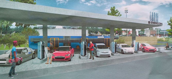 Vom Windrad in den Tank - Europas erste Stromtankstelle entsteht in Nordhausen (Foto: Intrasol)