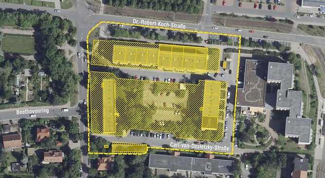 Lageplan des Wettbewerbsgebiets (Foto: SWG Nordhausen)