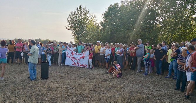Proteste auf dem Kuhberg (Foto: nnz)
