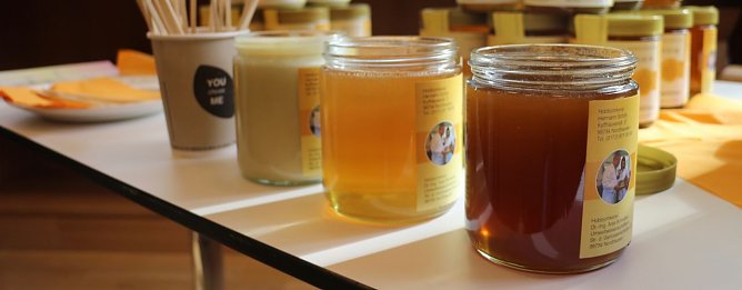 Zum Bibliothekstag drehte sich alles um flei&szlig;ige Bienen und s&uuml;&szlig;en Honig (Foto: Angelo Glashagel)