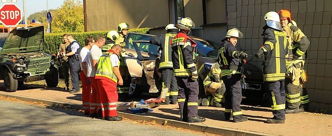 Unfall in Kleinfurra (Foto: S. Dietzel)
