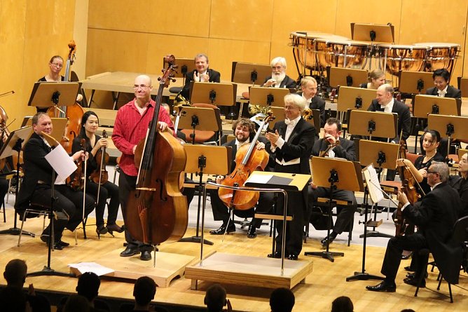 Virtuos am Kontrabass (Foto: Karl-Heinz Herrmann) Virtuos am Kontrabass (Foto: Karl-Heinz Herrmann)