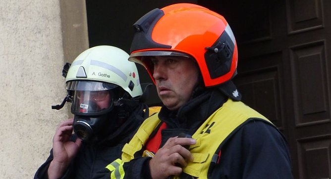 J&ouml;rg Hoffmann bei einem Einsatz im September 2016 (Foto: nnz)