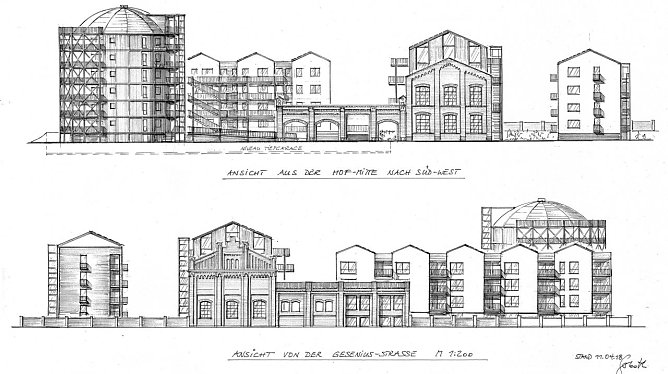 Erster Architektenentwurf zur Entwicklung des alten Gaswerksgel&auml;ndes (Foto: Landratsamt Nordhausen)