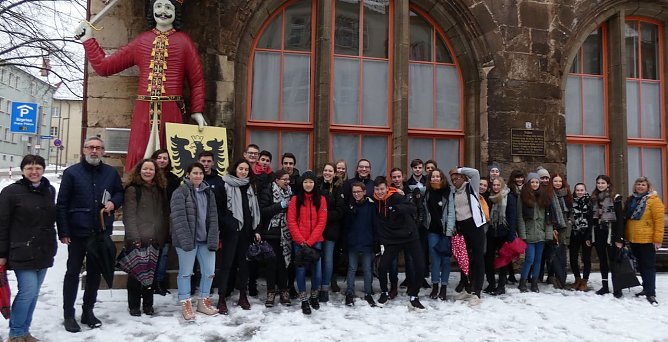 G&auml;ste aus Le Puy-en-Velay im Humboldt-Gymnasium (Foto: privat)